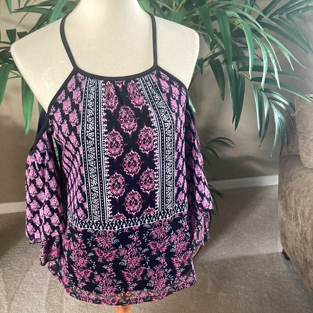 INC Cold Shoulder Top